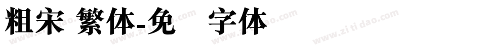 粗宋 繁体字体转换